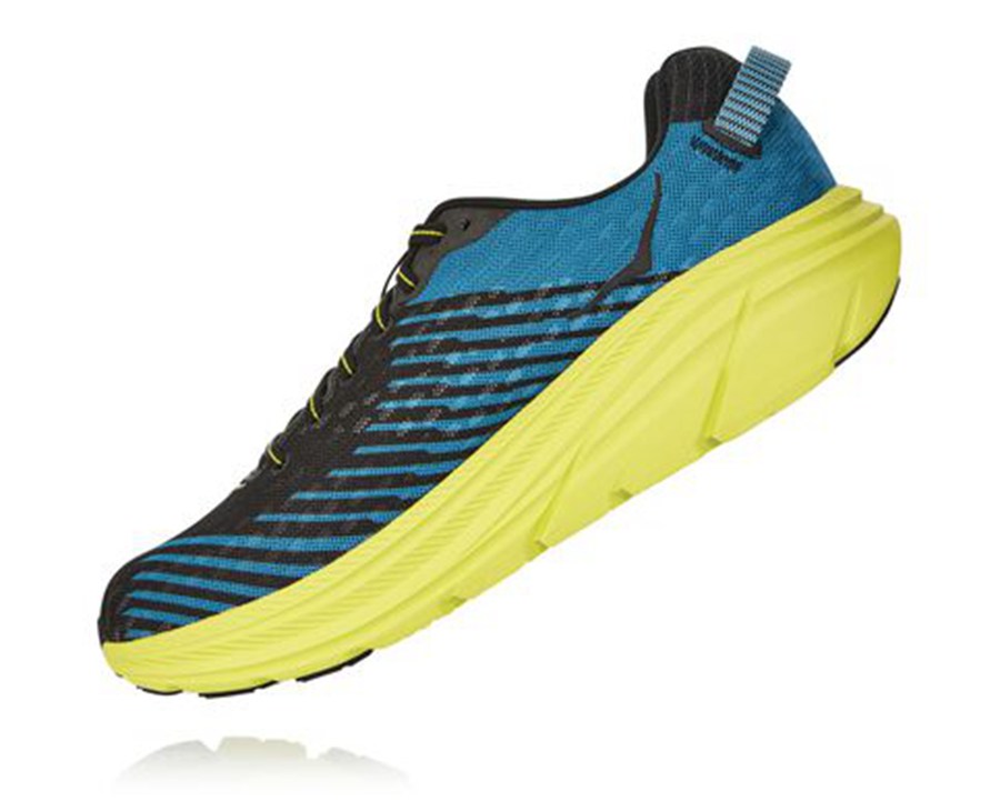 Zapatillas Running Hoka One One Hombre - Rincon - Negras/Verde - ODP591802